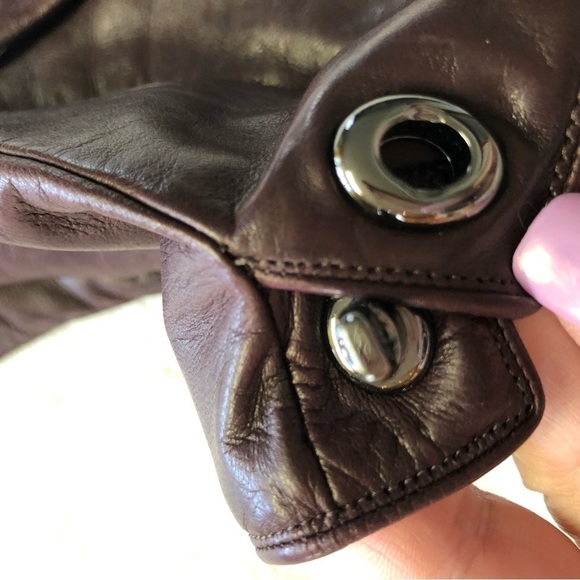 Nwot Coach Oxblood Butter Soft Leather Gloves Size 7 - Picture 3 of 14